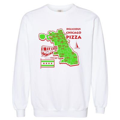 Delicious Chicago Pizza Garment-Dyed Sweatshirt