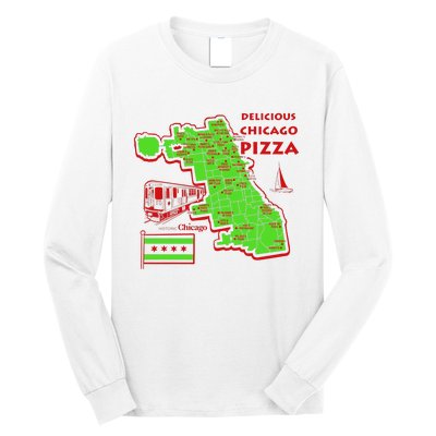 Delicious Chicago Pizza Long Sleeve Shirt