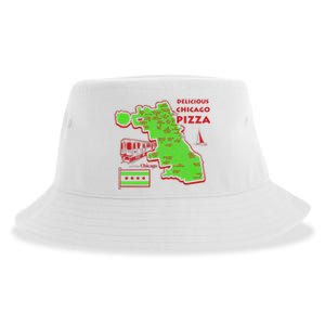 Delicious Chicago Pizza Sustainable Bucket Hat