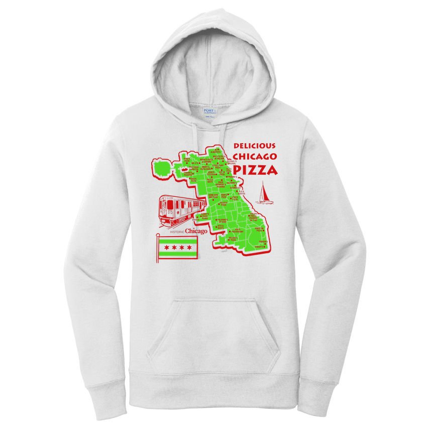 Delicious Chicago Pizza Women's Pullover Hoodie