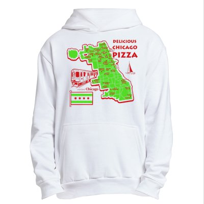 Delicious Chicago Pizza Urban Pullover Hoodie