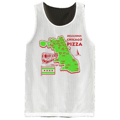 Delicious Chicago Pizza Mesh Reversible Basketball Jersey Tank