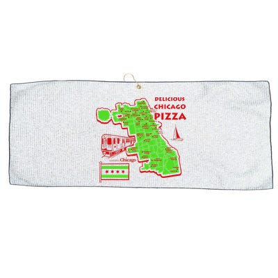 Delicious Chicago Pizza Large Microfiber Waffle Golf Towel
