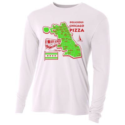 Delicious Chicago Pizza Cooling Performance Long Sleeve Crew