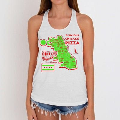 Delicious Chicago Pizza Women's Knotted Racerback Tank