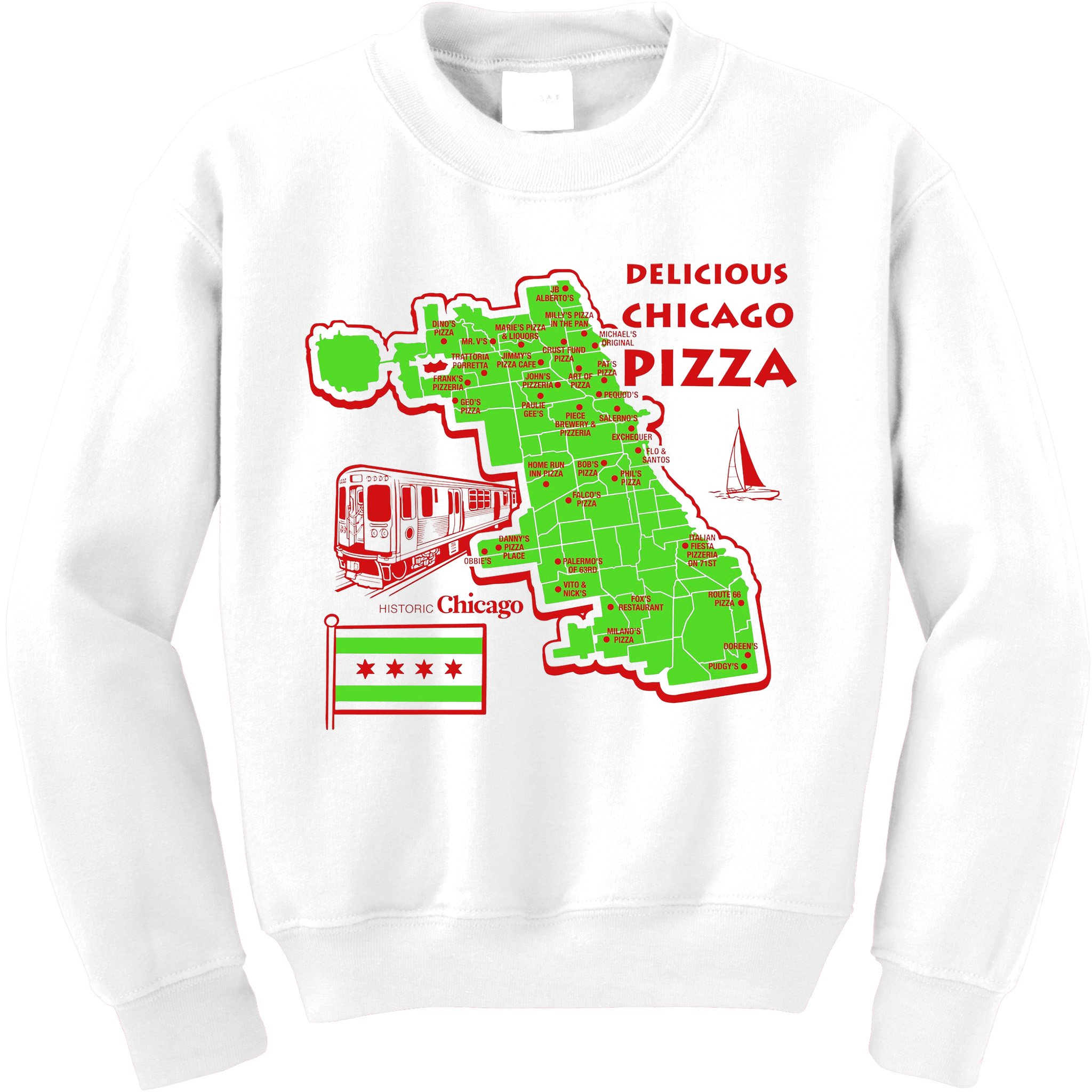 Delicious Chicago Pizza Kids Sweatshirt