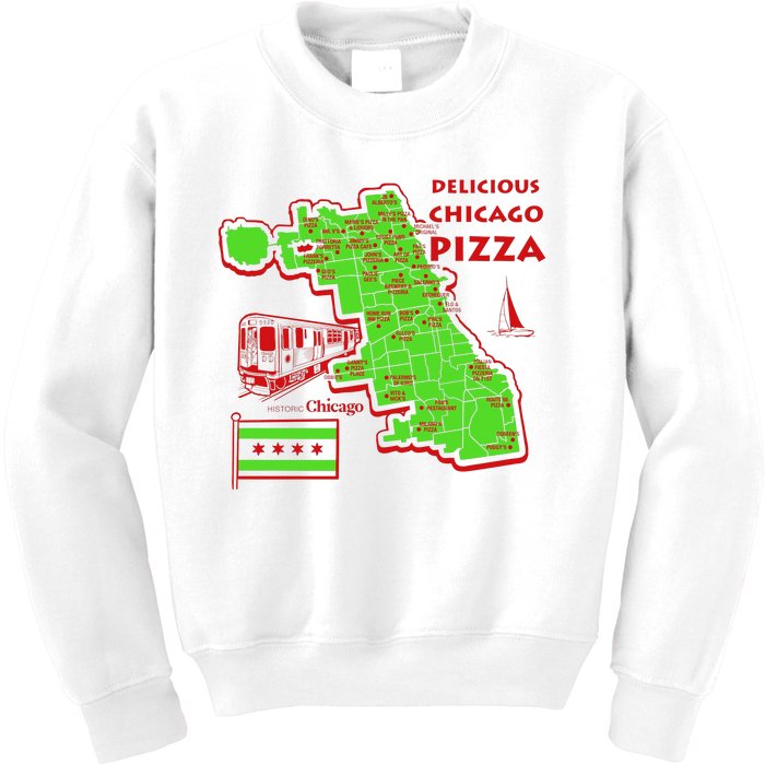 Delicious Chicago Pizza Kids Sweatshirt