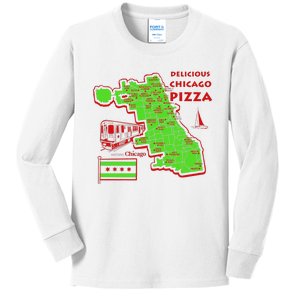 Delicious Chicago Pizza Kids Long Sleeve Shirt