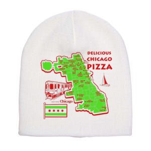 Delicious Chicago Pizza Short Acrylic Beanie