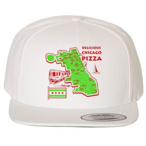 Delicious Chicago Pizza Wool Snapback Cap