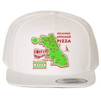 Delicious Chicago Pizza Wool Snapback Cap