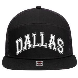 Dallas City Pride Retro Design 7 Panel Mesh Trucker Snapback Hat