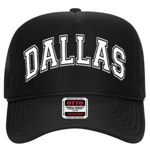 Dallas City Pride Retro Design High Crown Mesh Back Trucker Hat