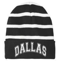 Dallas City Pride Retro Design Striped Beanie with Solid Band