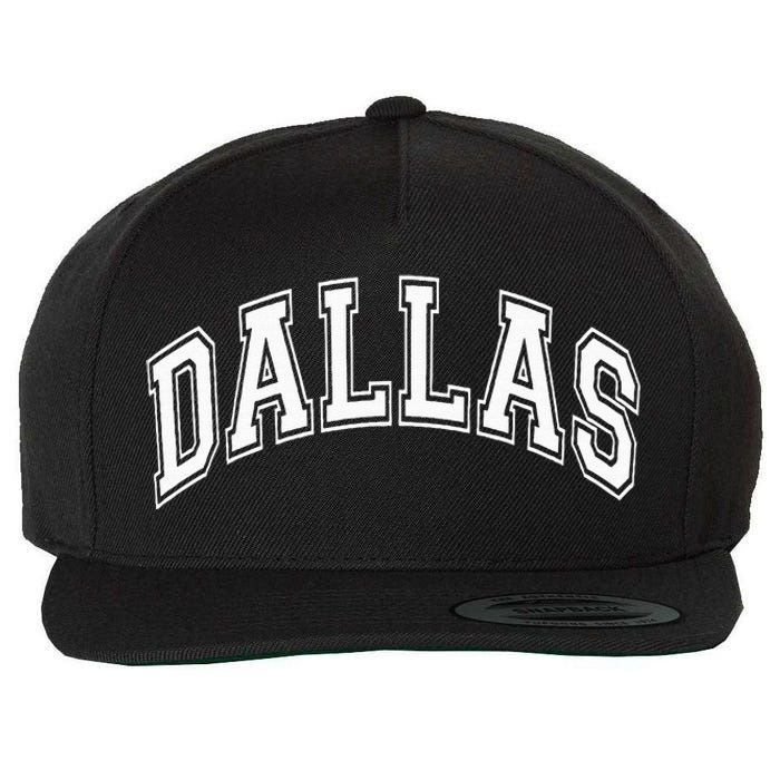 Dallas City Pride Retro Design Wool Snapback Cap