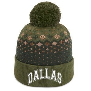 Dallas City Pride Retro Design The Baniff Cuffed Pom Beanie