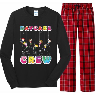 Daycare Crew Provider Gifts Funny Teacher Child Care Worker Long Sleeve Pajama Set