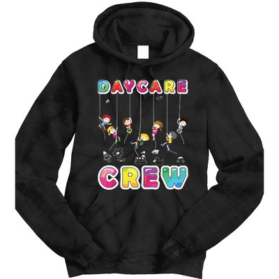 Daycare Crew Provider Gifts Funny Teacher Child Care Worker Tie Dye Hoodie