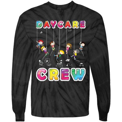 Daycare Crew Provider Gifts Funny Teacher Child Care Worker Tie-Dye Long Sleeve Shirt