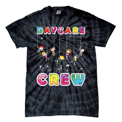 Daycare Crew Provider Gifts Funny Teacher Child Care Worker Tie-Dye T-Shirt