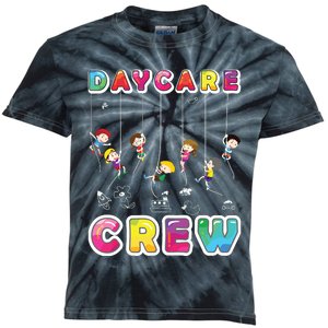 Daycare Crew Provider Gifts Funny Teacher Child Care Worker Kids Tie-Dye T-Shirt