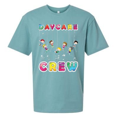 Daycare Crew Provider Gifts Funny Teacher Child Care Worker Sueded Cloud Jersey T-Shirt