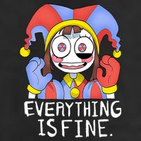 Digital Circus Pomni Everything Is Fine 7 Panel Mesh Trucker Snapback Hat