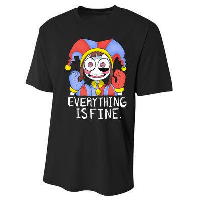 Digital Circus Pomni Everything Is Fine Performance Sprint T-Shirt