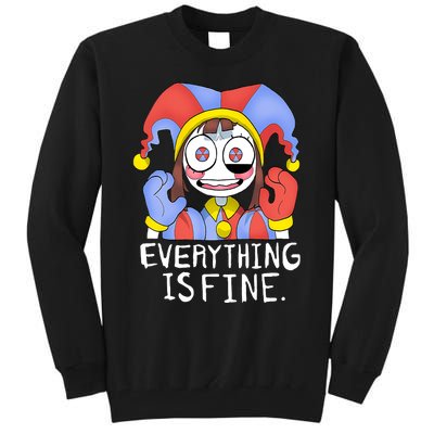 Digital Circus Pomni Everything Is Fine Tall Sweatshirt