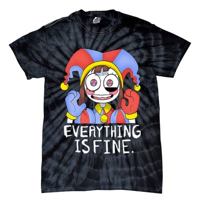 Digital Circus Pomni Everything Is Fine Tie-Dye T-Shirt