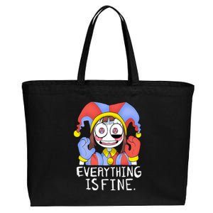 Digital Circus Pomni Everything Is Fine Cotton Canvas Jumbo Tote