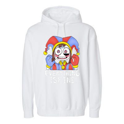 Digital Circus Pomni Everything Is Fine Garment-Dyed Fleece Hoodie