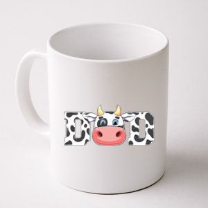 Dad Cow Print Cowboy Animal Pattern Farmer Cow Father Dad Coffee Mug