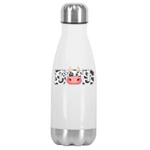 Dad Cow Print Cowboy Animal Pattern Farmer Cow Father Dad Stainless Steel Insulated Water Bottle