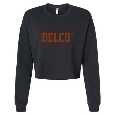 Delco County Pennsylvania Philadelphia Lovers Fan Gift Cropped Pullover Crew