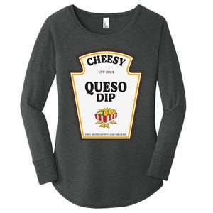 Delicious Cheesy Queso Dip Condiment Costume Party Matching Women's Perfect Tri Tunic Long Sleeve Shirt