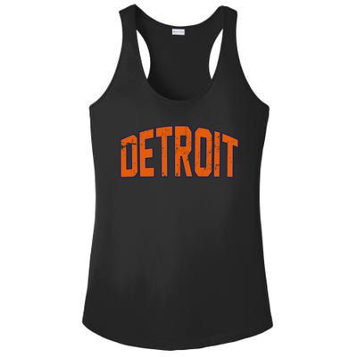 Detroit City Retro Vintage Ladies PosiCharge Competitor Racerback Tank