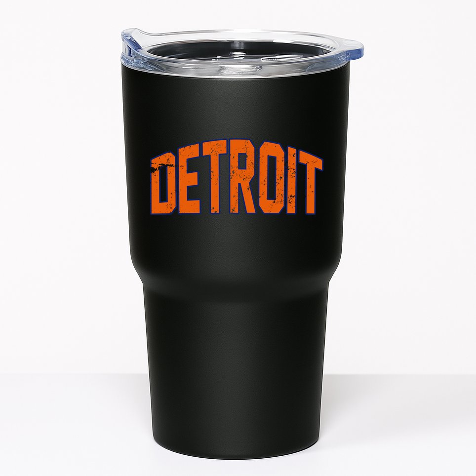 Detroit City Retro Vintage Tumbler