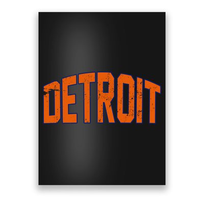 Detroit City Retro Vintage Poster