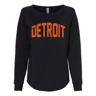 Detroit City Retro Vintage Womens California Wash Sweatshirt