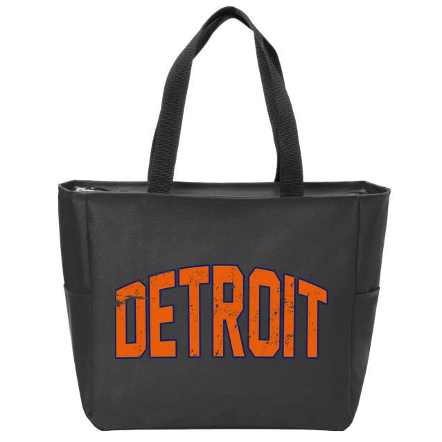 Detroit City Retro Vintage Zip Tote Bag