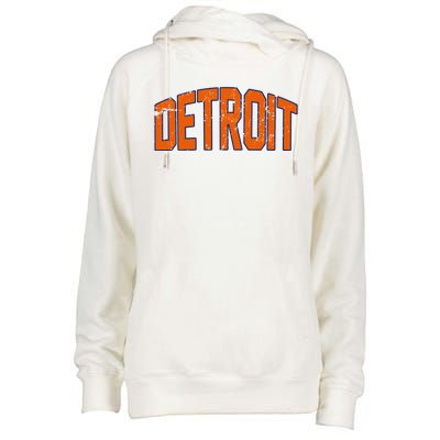 Detroit City Retro Vintage Womens Funnel Neck Pullover Hood