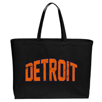 Detroit City Retro Vintage Cotton Canvas Jumbo Tote