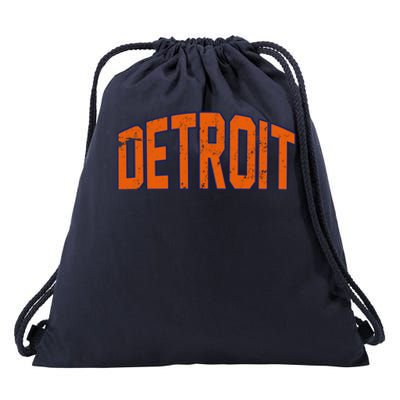 Detroit City Retro Vintage Drawstring Bag