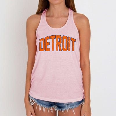 Detroit City Retro Vintage Women's Knotted Racerback Tank