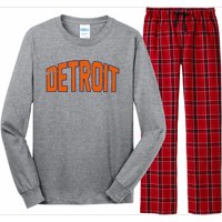 Detroit City Retro Vintage Long Sleeve Pajama Set