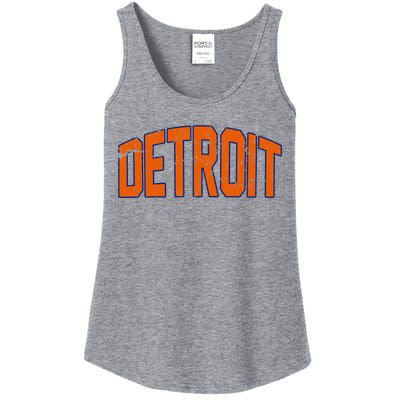 Detroit City Retro Vintage Ladies Essential Tank