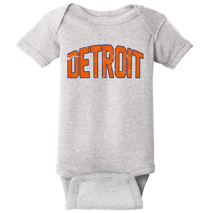 Detroit City Retro Vintage Baby Bodysuit