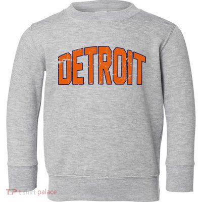 Detroit City Retro Vintage Toddler Sweatshirt