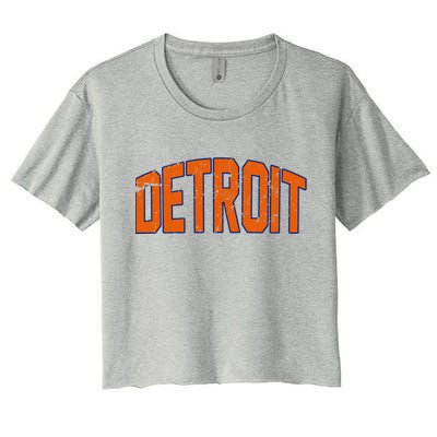 Detroit City Retro Vintage Women's Crop Top Tee